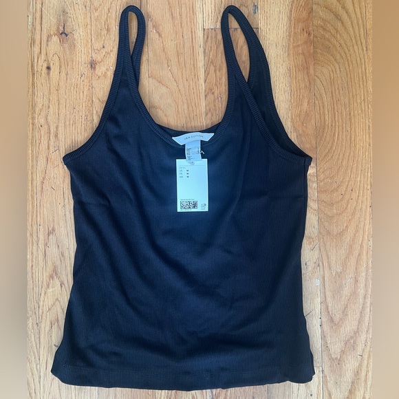 H&M Black Ribbed Tank Top (M) - Picture 4 of 4